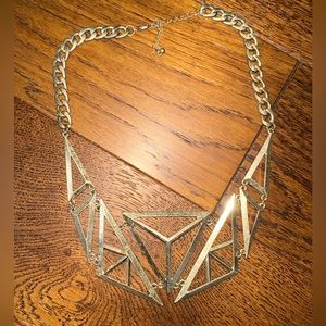 Francesca’s Gold Geometric Statement Necklace